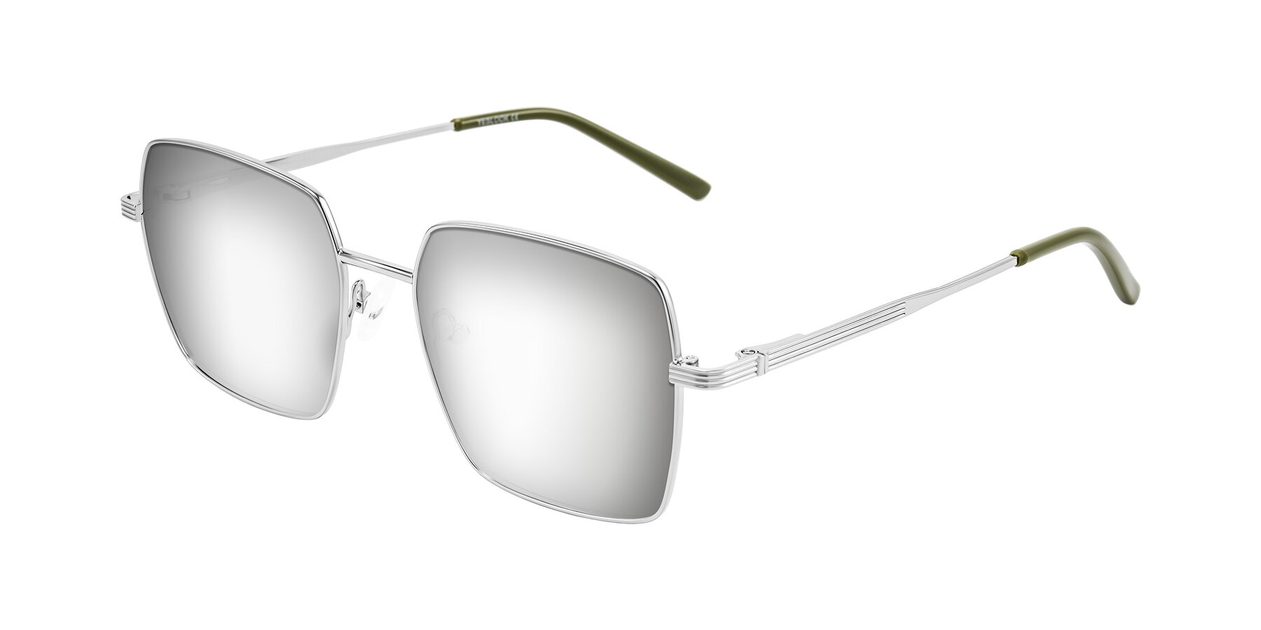 Angle of Grafton in Sliver with Silver Mirrored Lenses