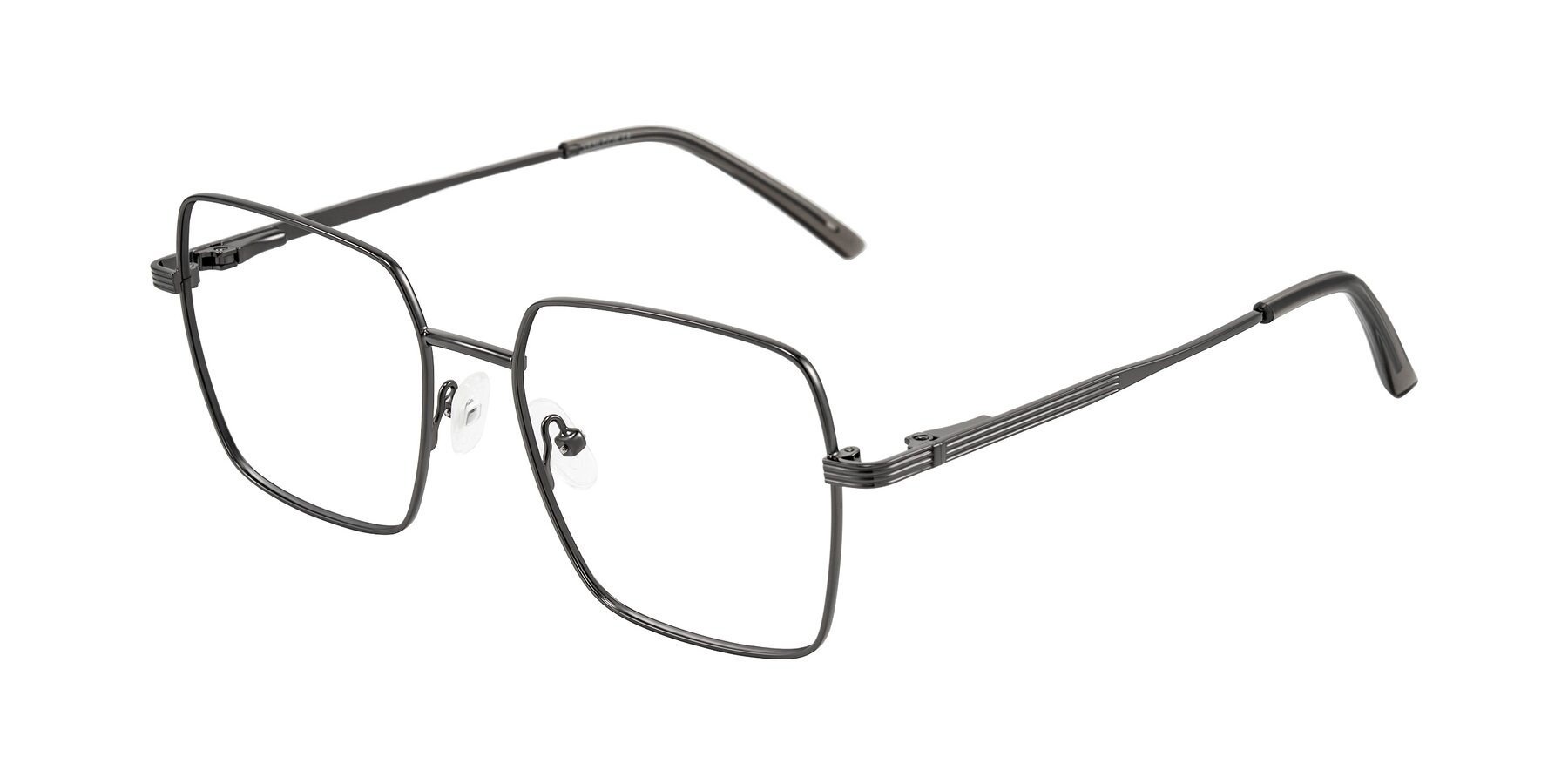 Angle of Grafton in Gunmetal with Clear Reading Eyeglass Lenses