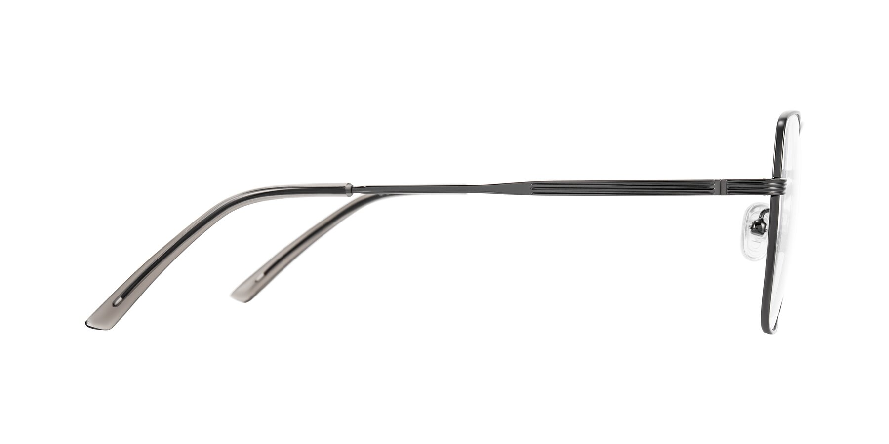 Side of Grafton in Gunmetal with Clear Reading Eyeglass Lenses