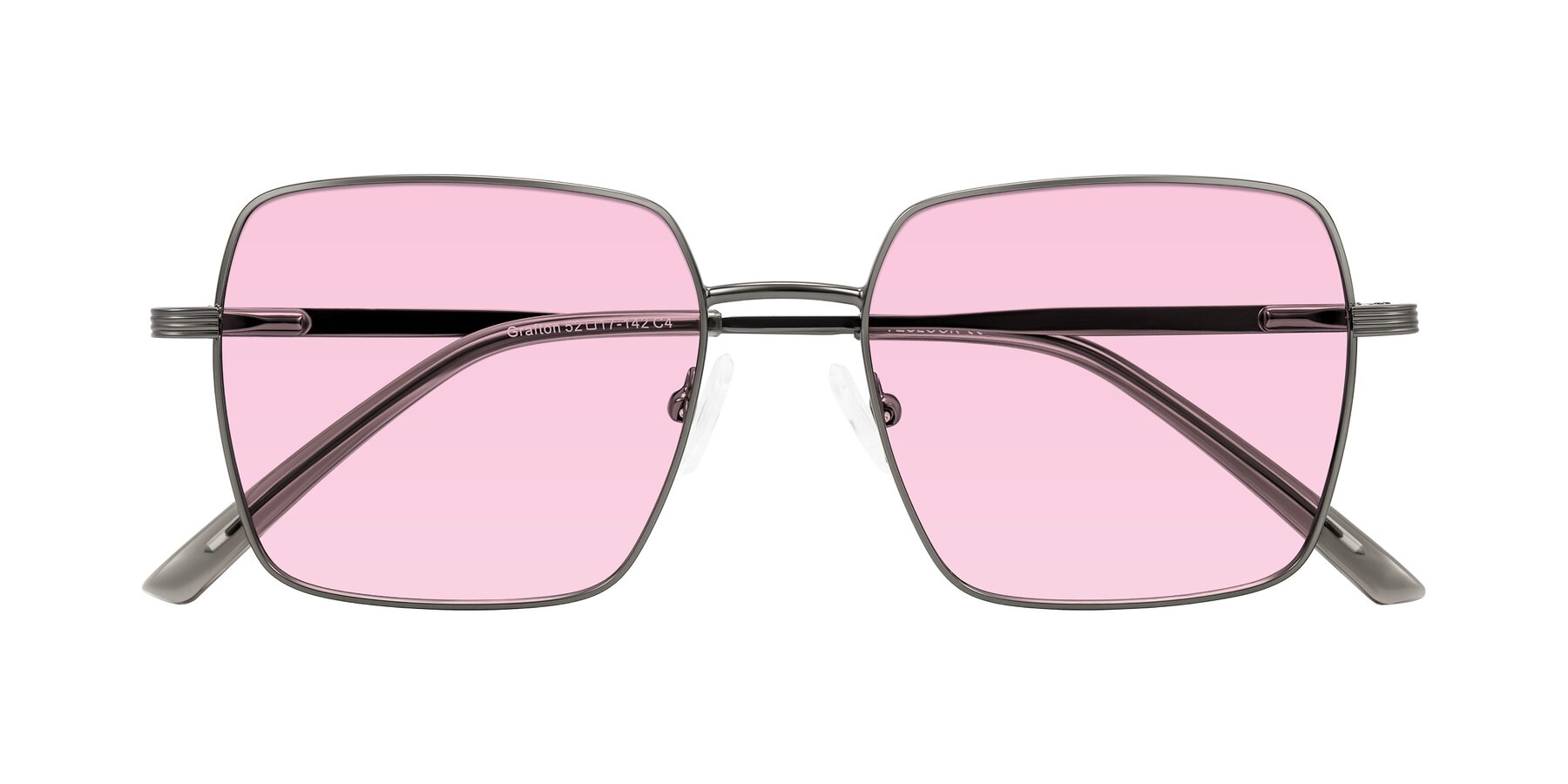 Folded Front of Grafton in Gunmetal with Light Pink Tinted Lenses