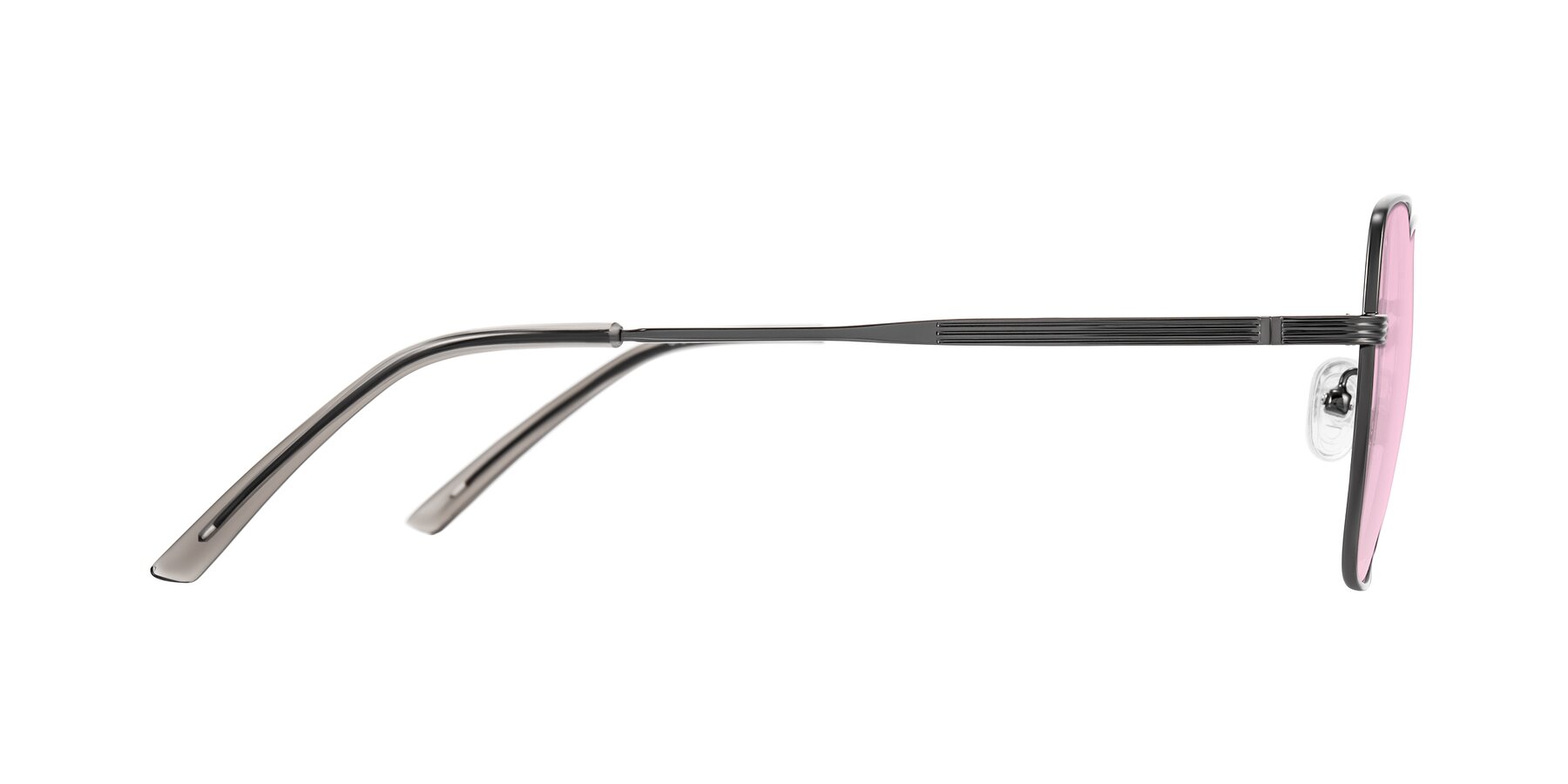 Side of Grafton in Gunmetal with Light Pink Tinted Lenses