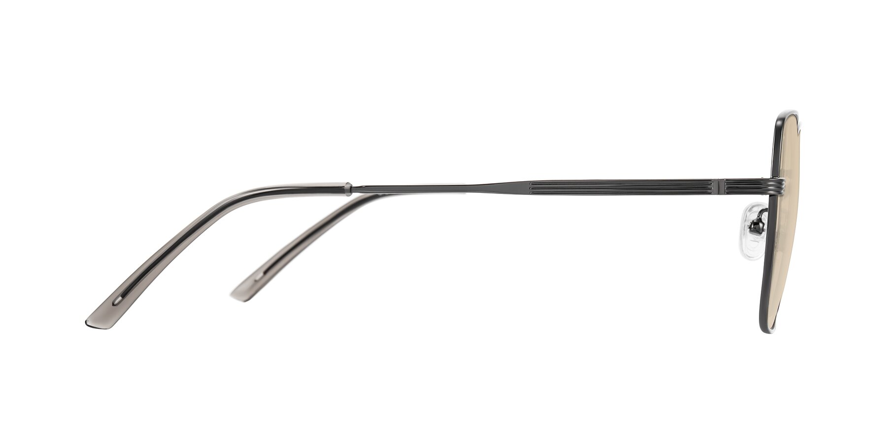 Side of Grafton in Gunmetal with Light Brown Tinted Lenses