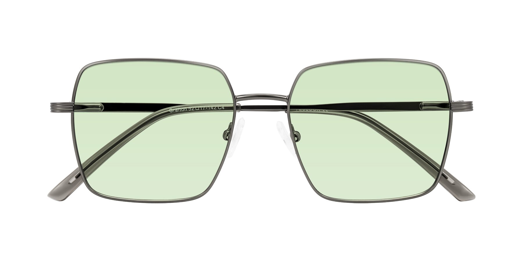 Folded Front of Grafton in Gunmetal with Light Green Tinted Lenses