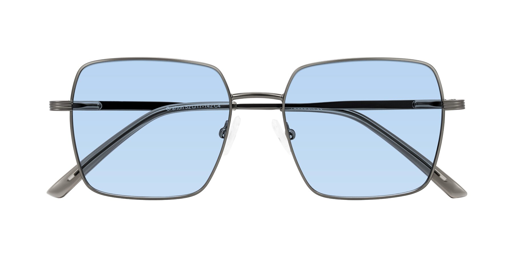 Folded Front of Grafton in Gunmetal with Light Blue Tinted Lenses