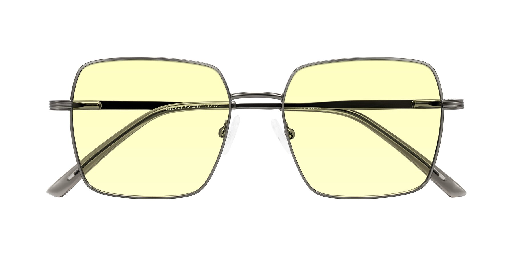 Folded Front of Grafton in Gunmetal with Light Yellow Tinted Lenses
