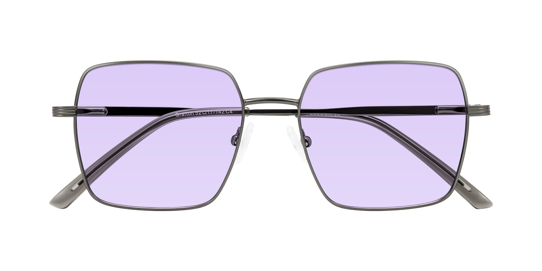 Folded Front of Grafton in Gunmetal with Light Purple Tinted Lenses