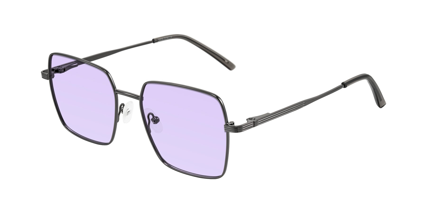 Angle of Grafton in Gunmetal with Light Purple Tinted Lenses