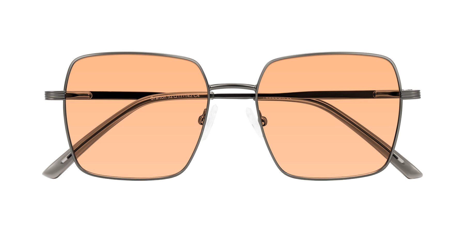Folded Front of Grafton in Gunmetal with Light Orange Tinted Lenses