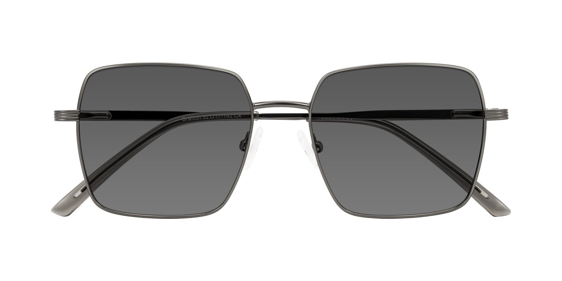 Folded Front of Grafton in Gunmetal with Medium Gray Tinted Lenses