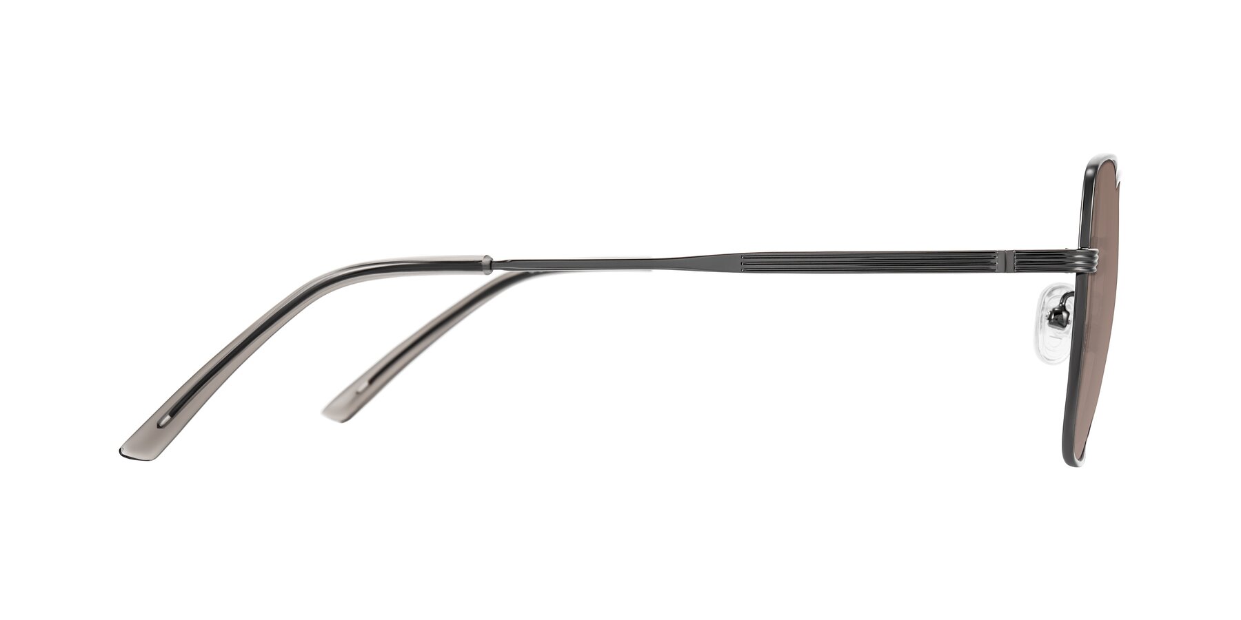 Side of Grafton in Gunmetal with Medium Brown Tinted Lenses
