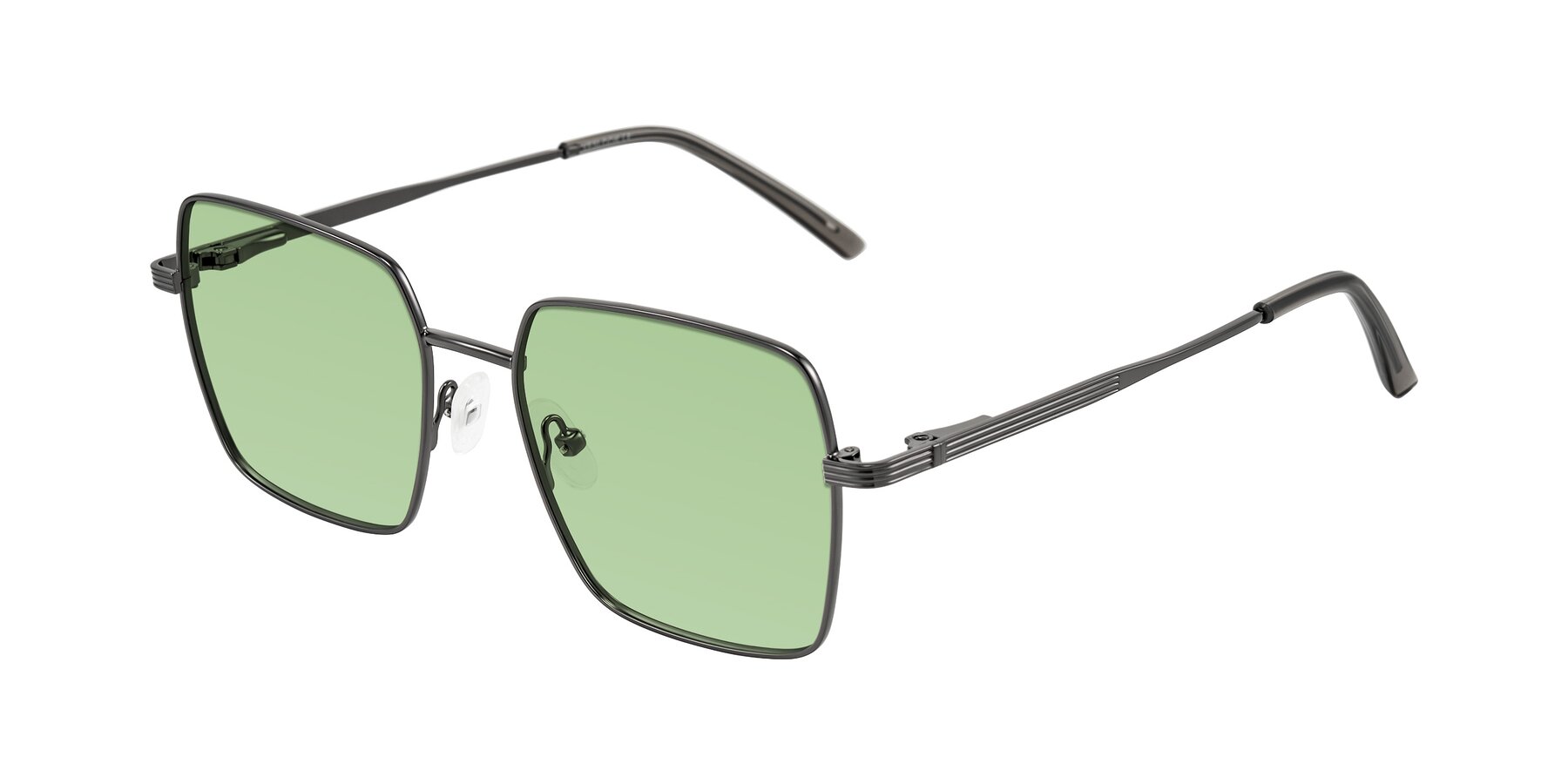 Angle of Grafton in Gunmetal with Medium Green Tinted Lenses