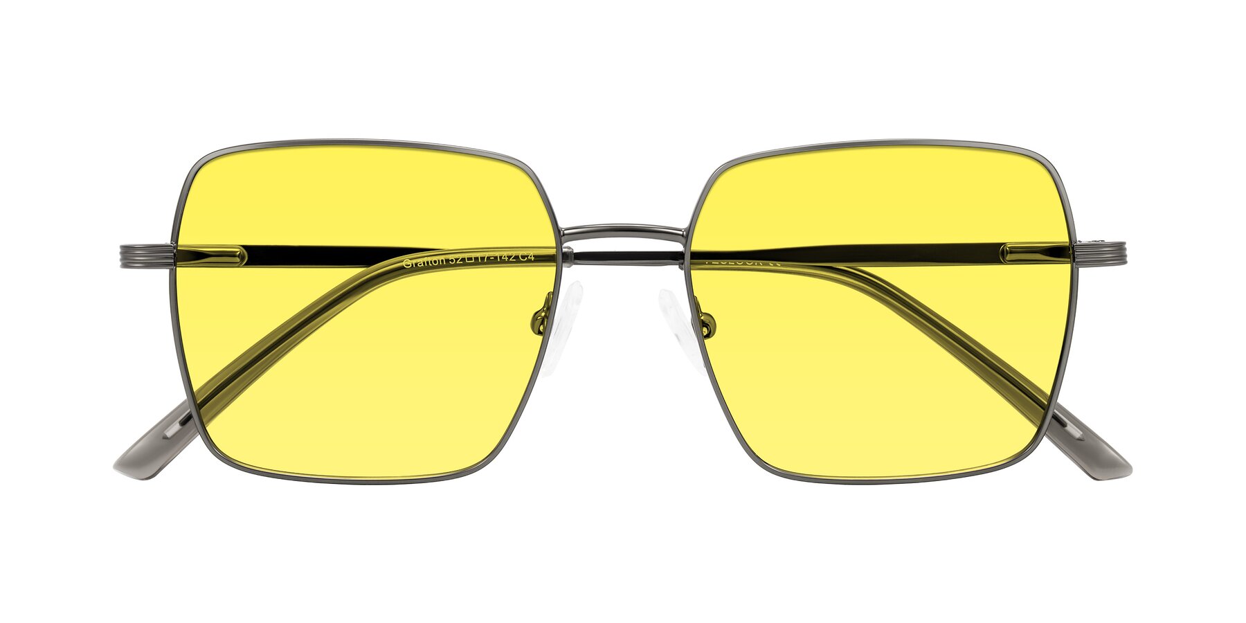 Folded Front of Grafton in Gunmetal with Medium Yellow Tinted Lenses