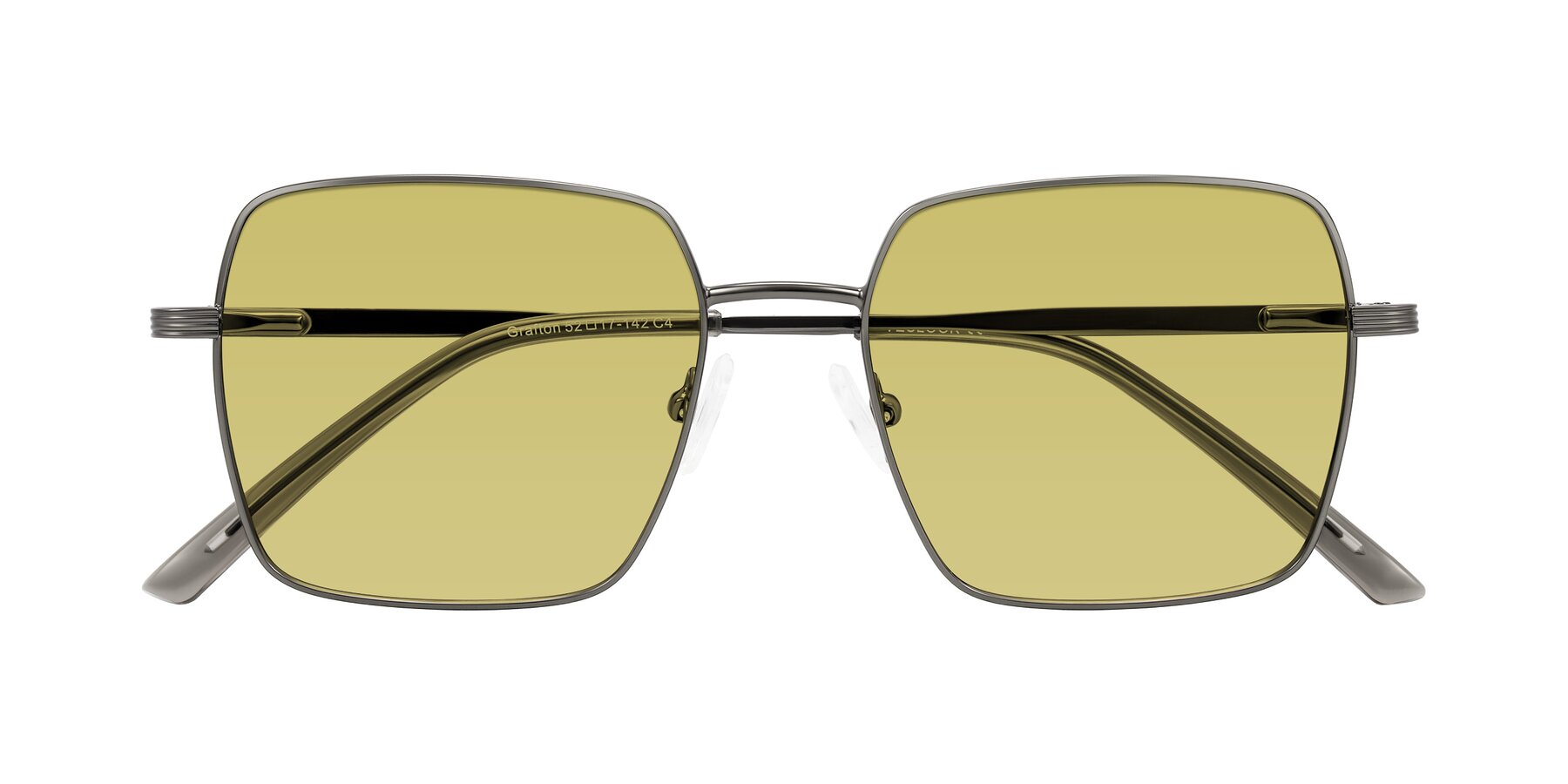 Folded Front of Grafton in Gunmetal with Medium Champagne Tinted Lenses