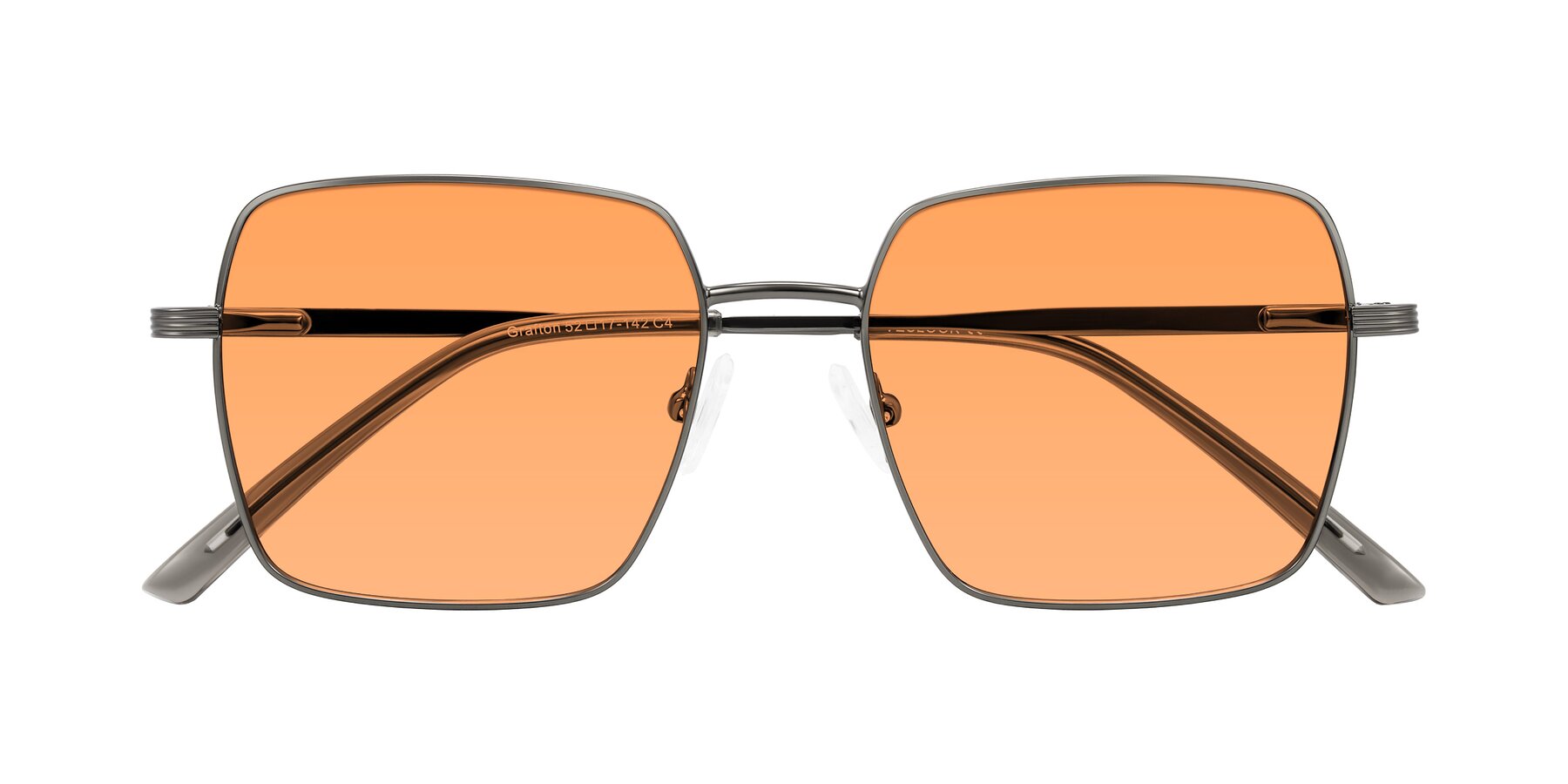 Folded Front of Grafton in Gunmetal with Medium Orange Tinted Lenses