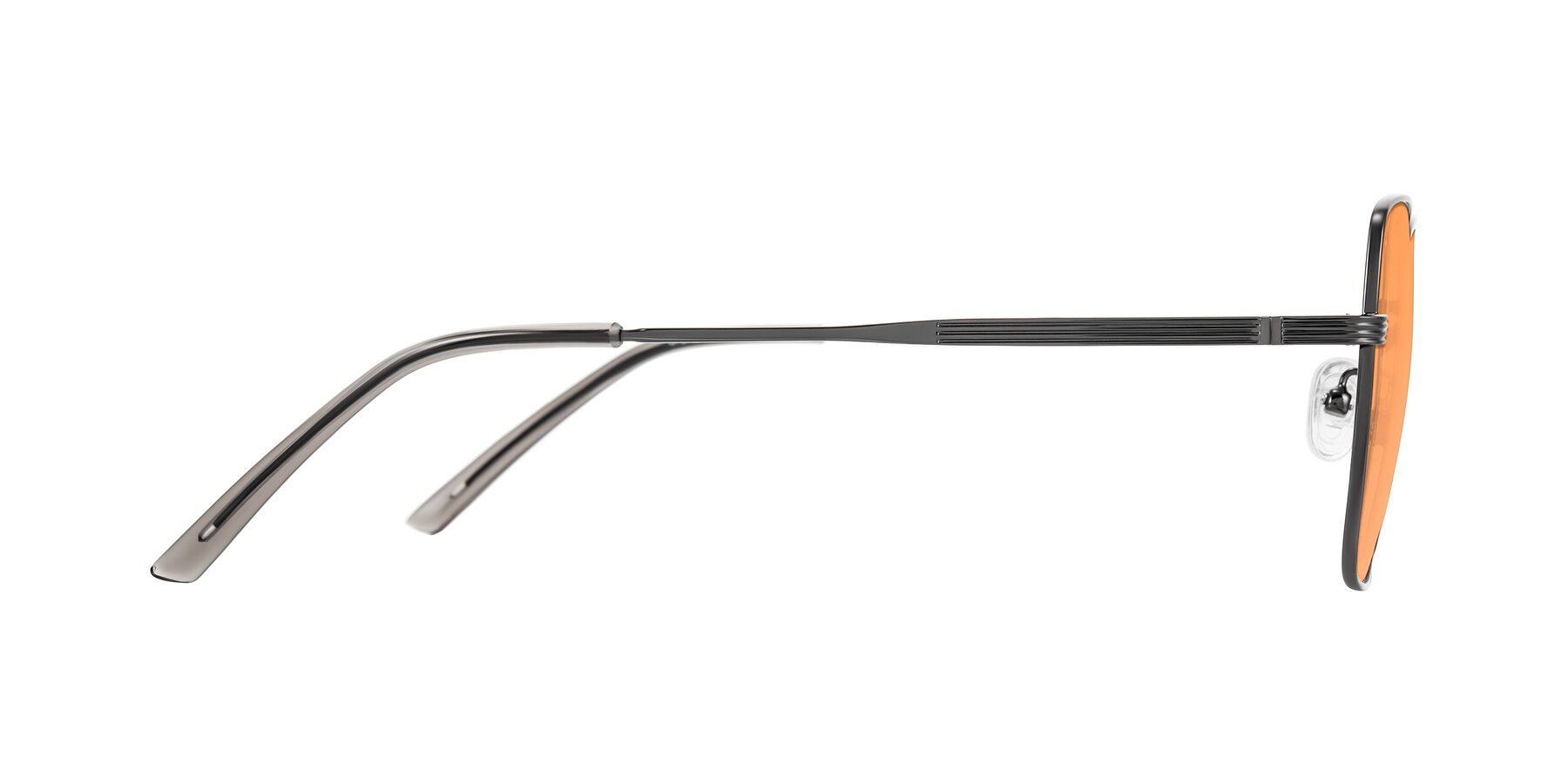 Side of Grafton in Gunmetal with Medium Orange Tinted Lenses