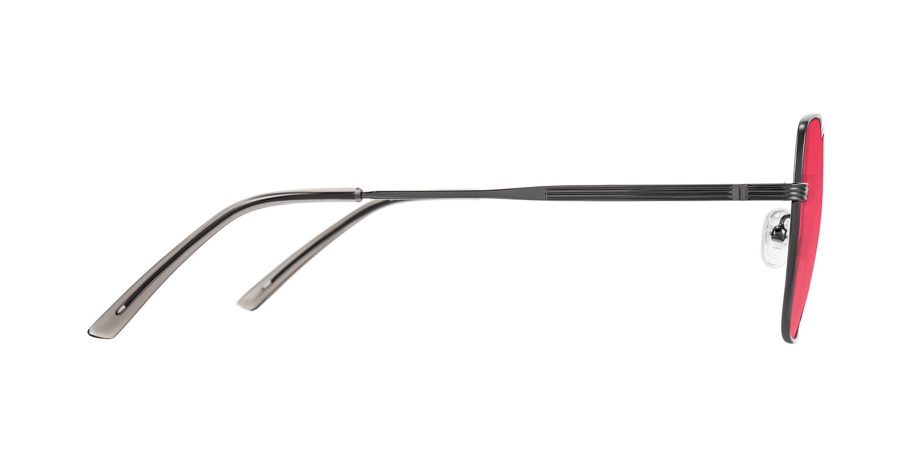 Side of Grafton in Gunmetal with Red Tinted Lenses