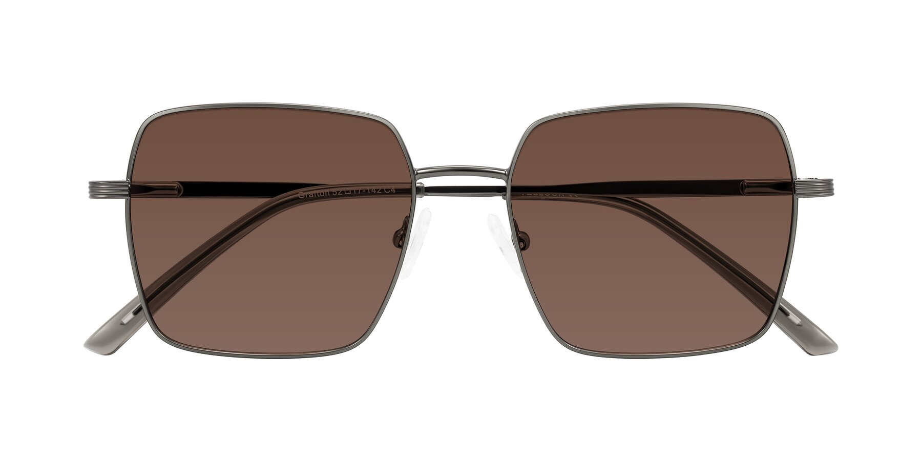 Folded Front of Grafton in Gunmetal with Brown Tinted Lenses