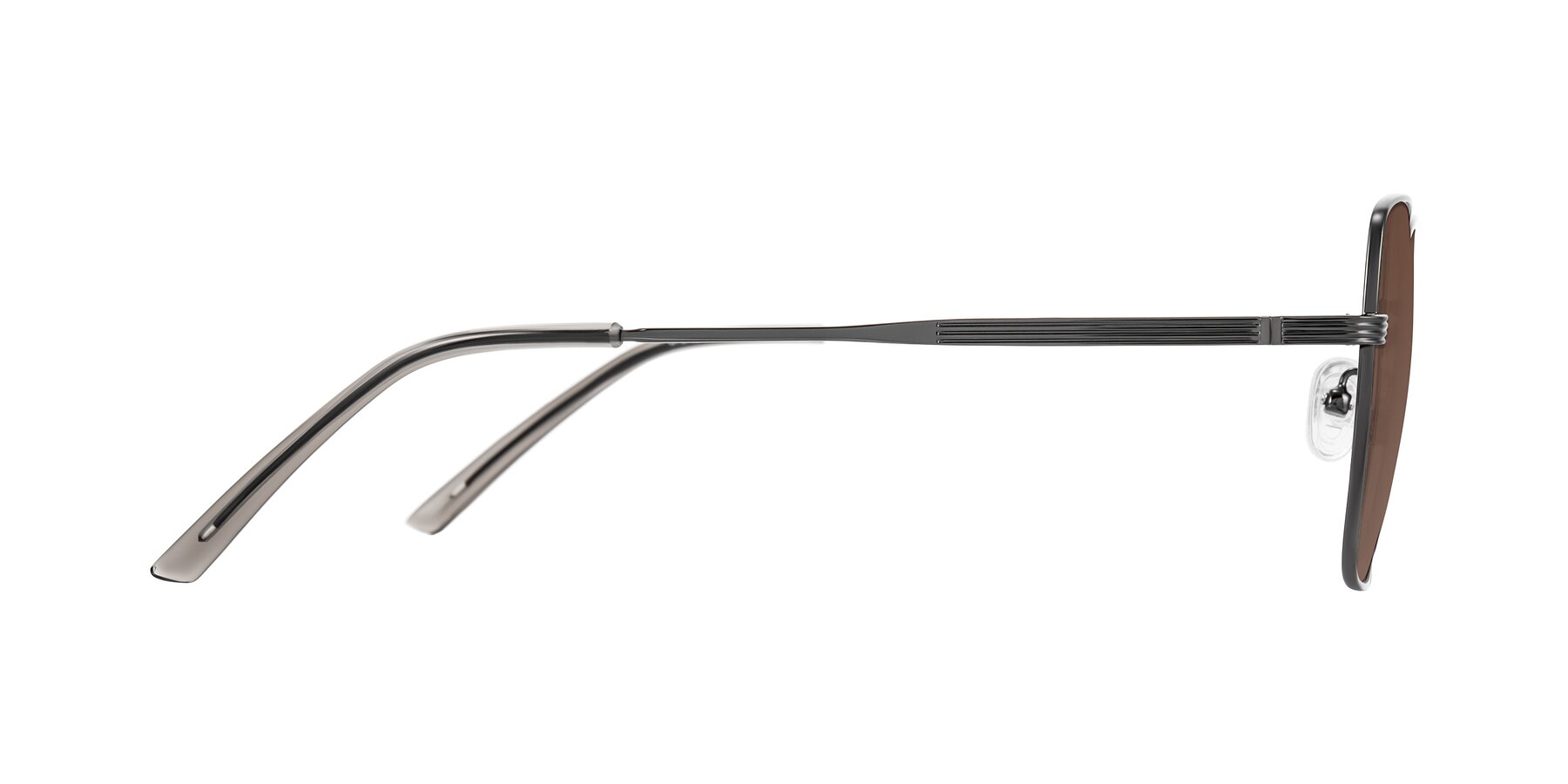 Side of Grafton in Gunmetal with Brown Tinted Lenses