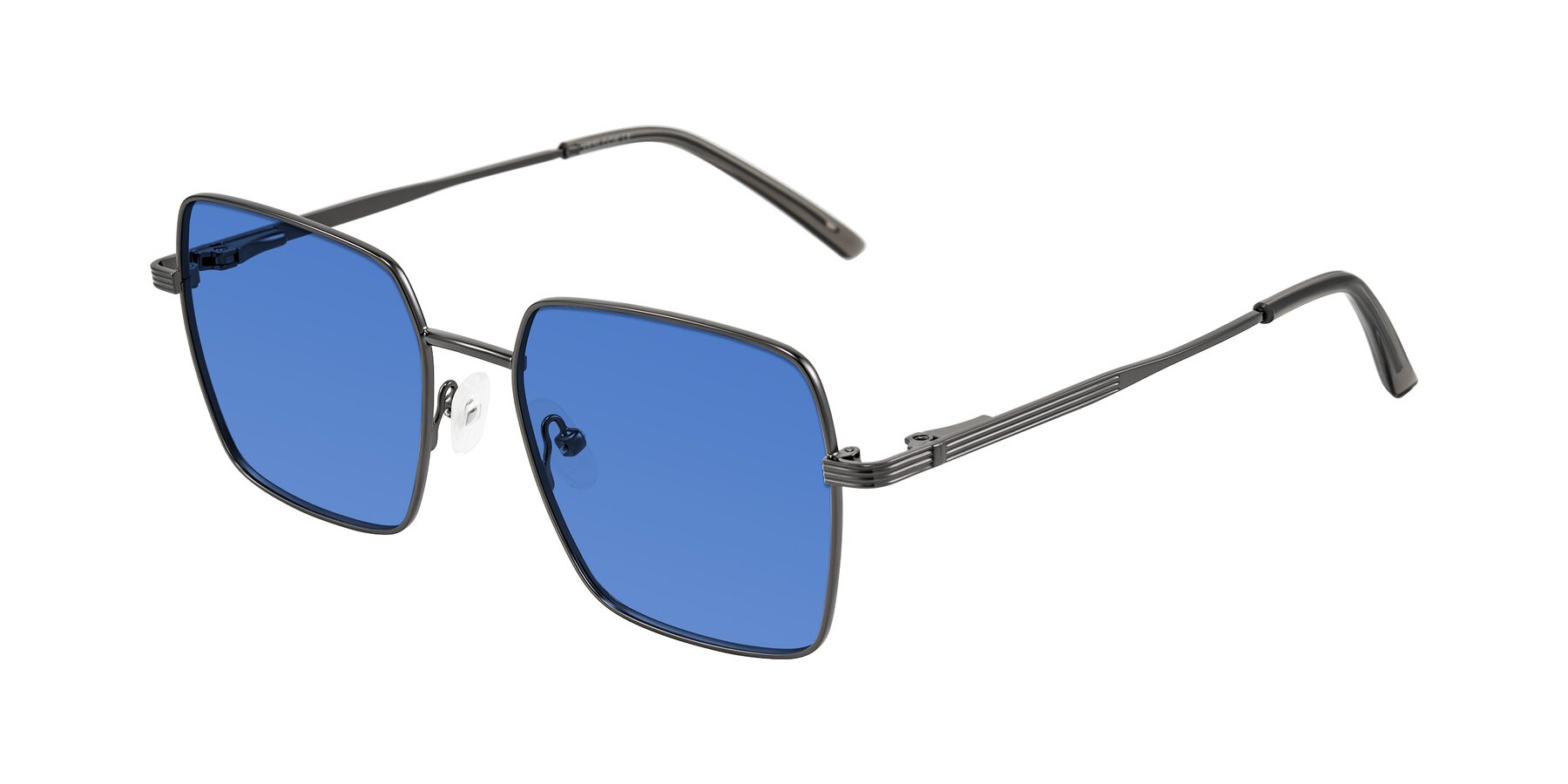 Angle of Grafton in Gunmetal with Blue Tinted Lenses