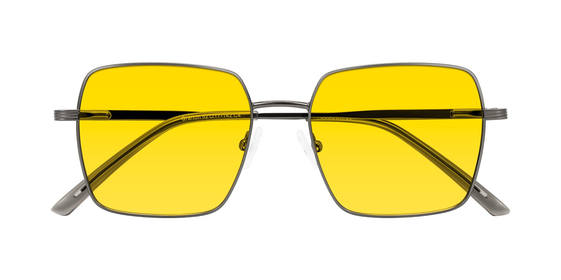 Folded Front of Grafton in Gunmetal with Yellow Tinted Lenses