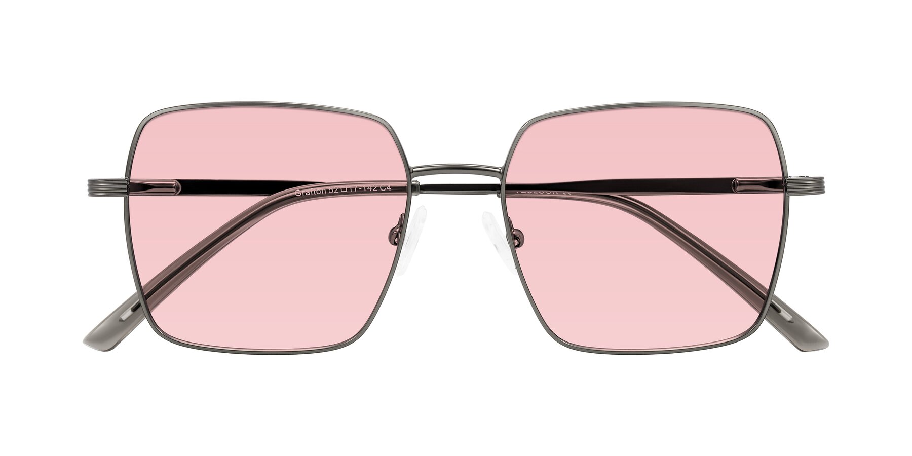 Folded Front of Grafton in Gunmetal with Light Garnet Tinted Lenses