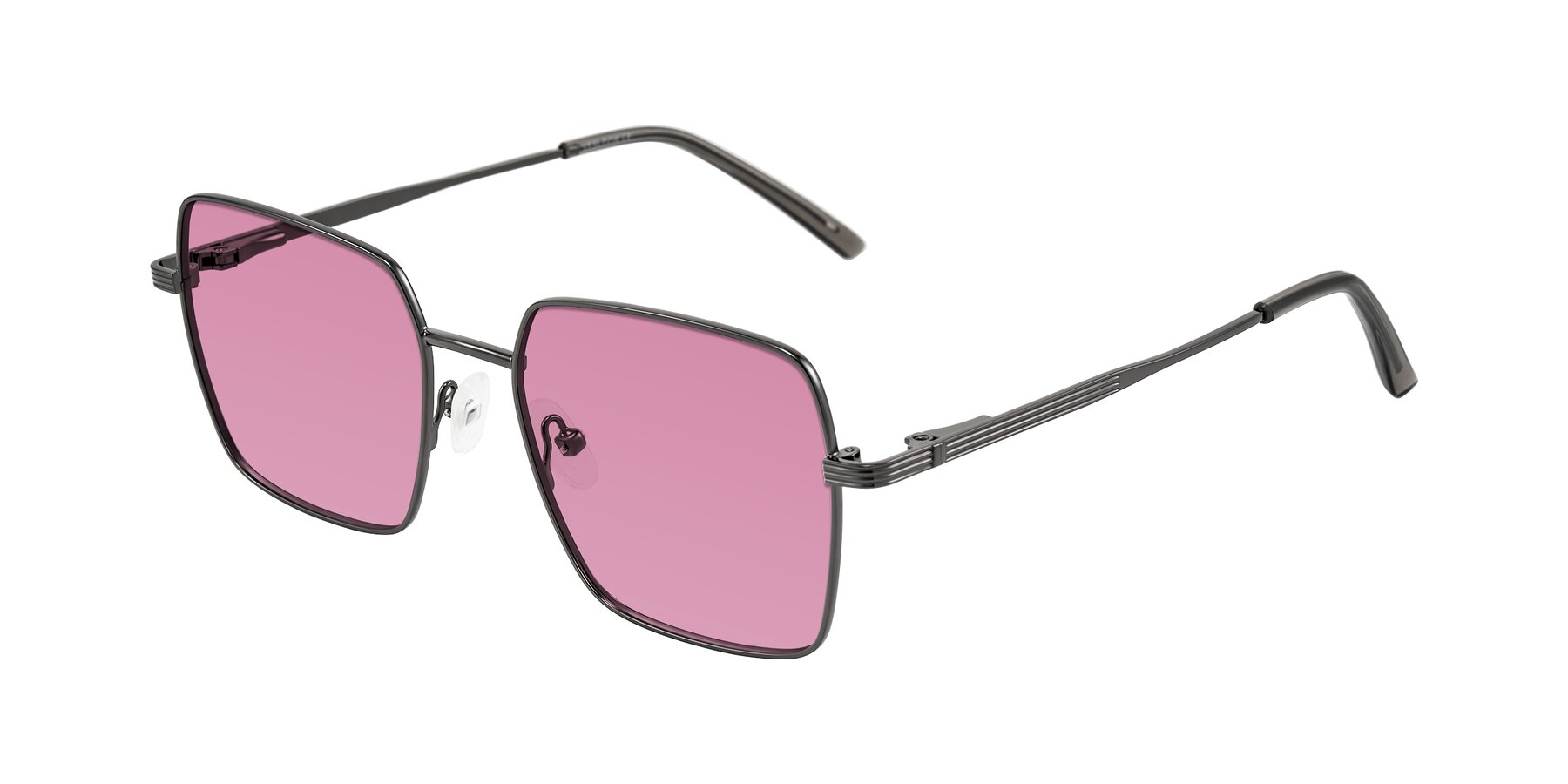 Angle of Grafton in Gunmetal with Medium Wine Tinted Lenses