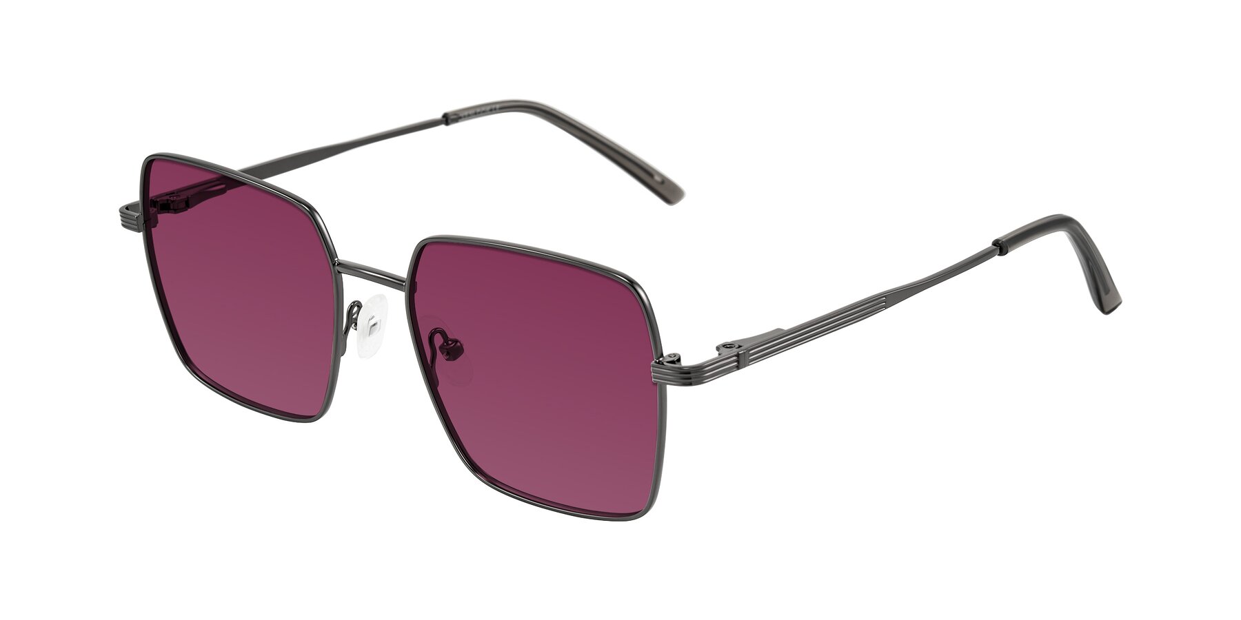 Angle of Grafton in Gunmetal with Wine Tinted Lenses