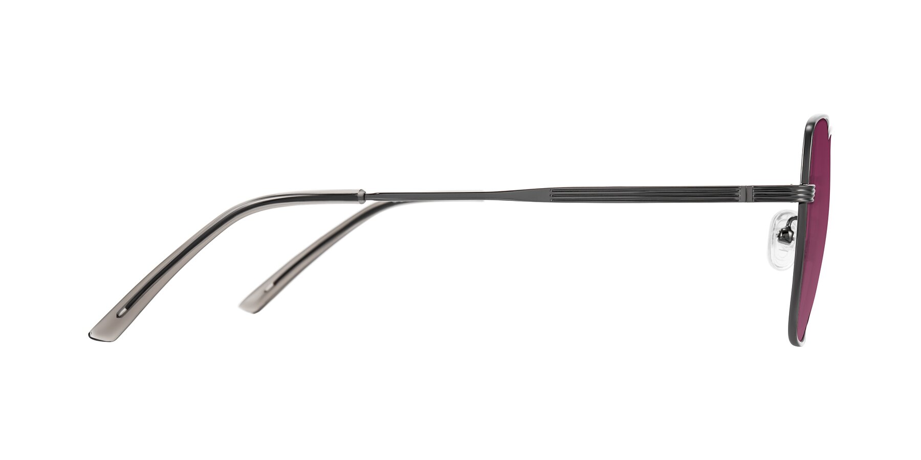 Side of Grafton in Gunmetal with Wine Tinted Lenses