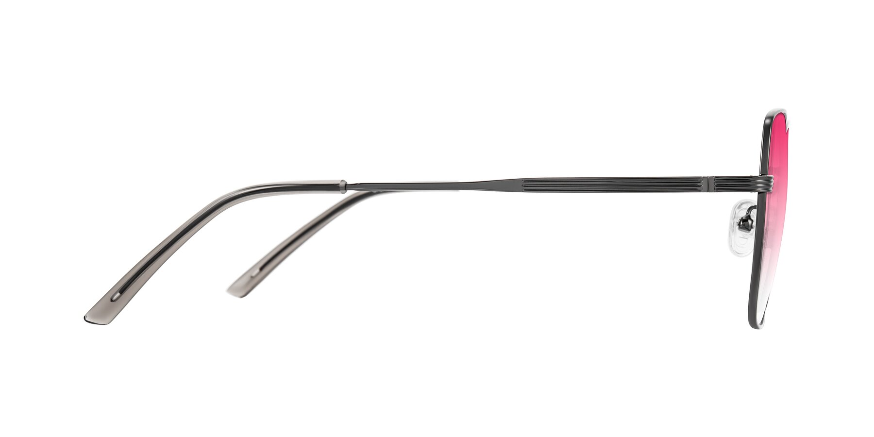 Side of Grafton in Gunmetal with Pink Gradient Lenses