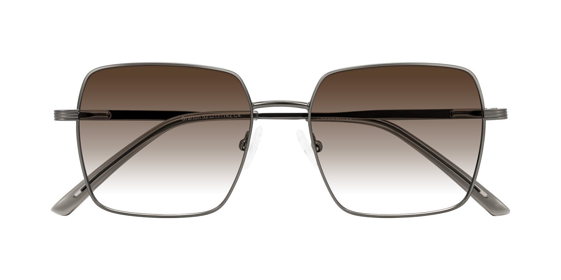 Folded Front of Grafton in Gunmetal with Brown Gradient Lenses