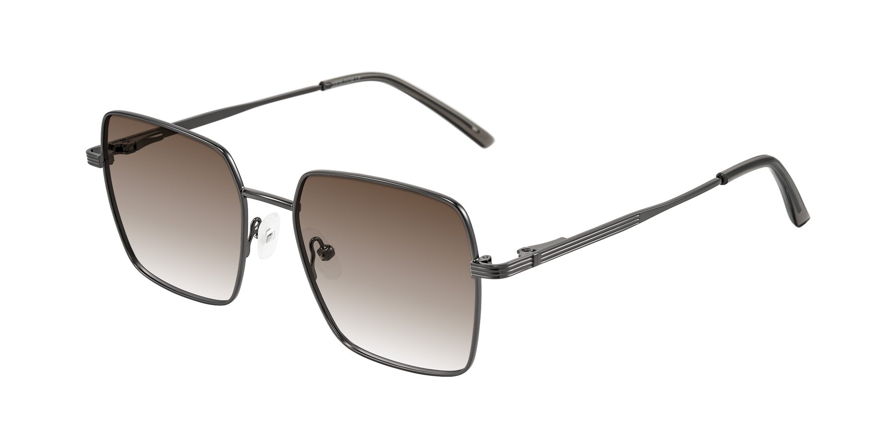 Angle of Grafton in Gunmetal with Brown Gradient Lenses