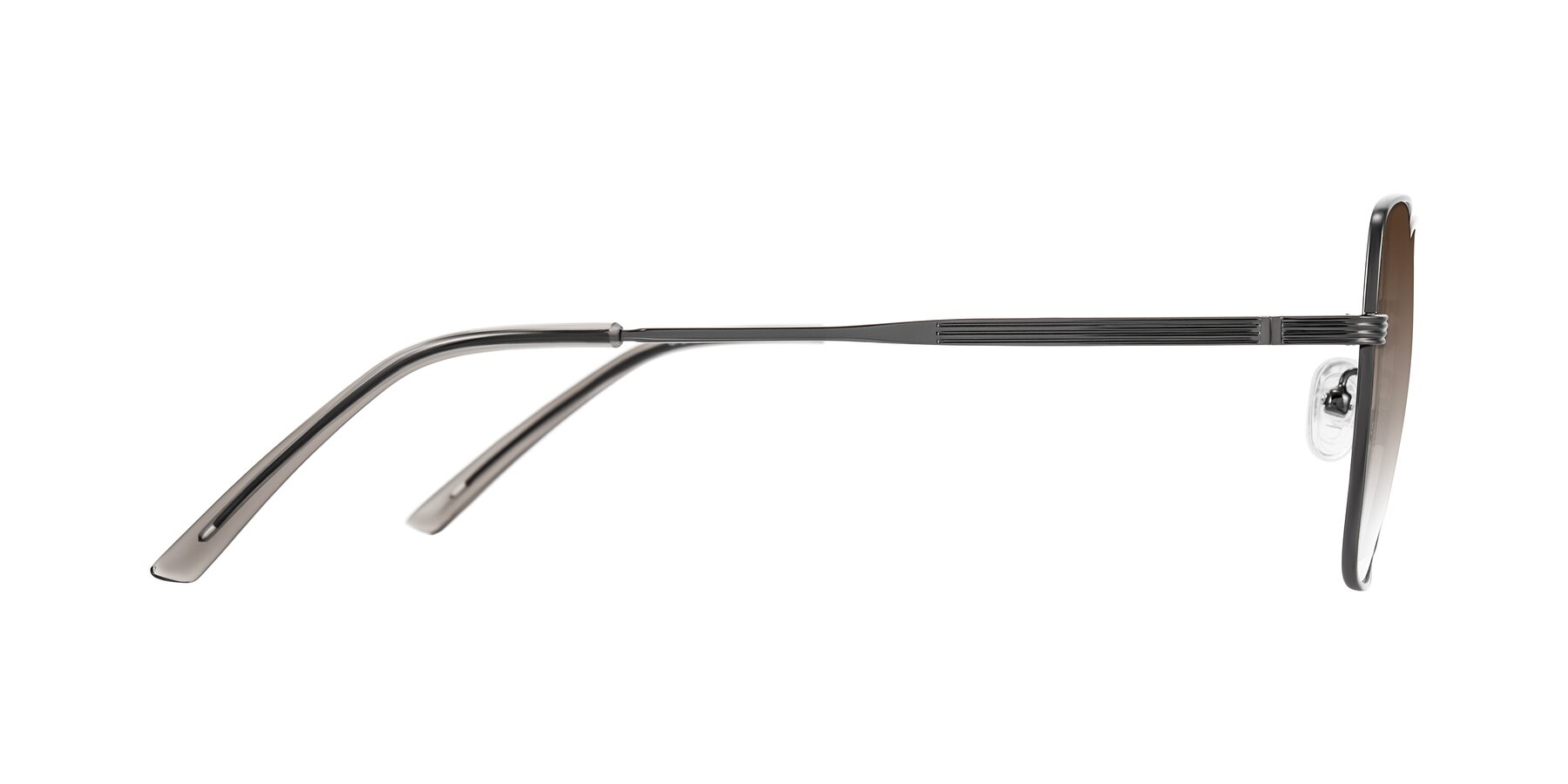 Side of Grafton in Gunmetal with Brown Gradient Lenses