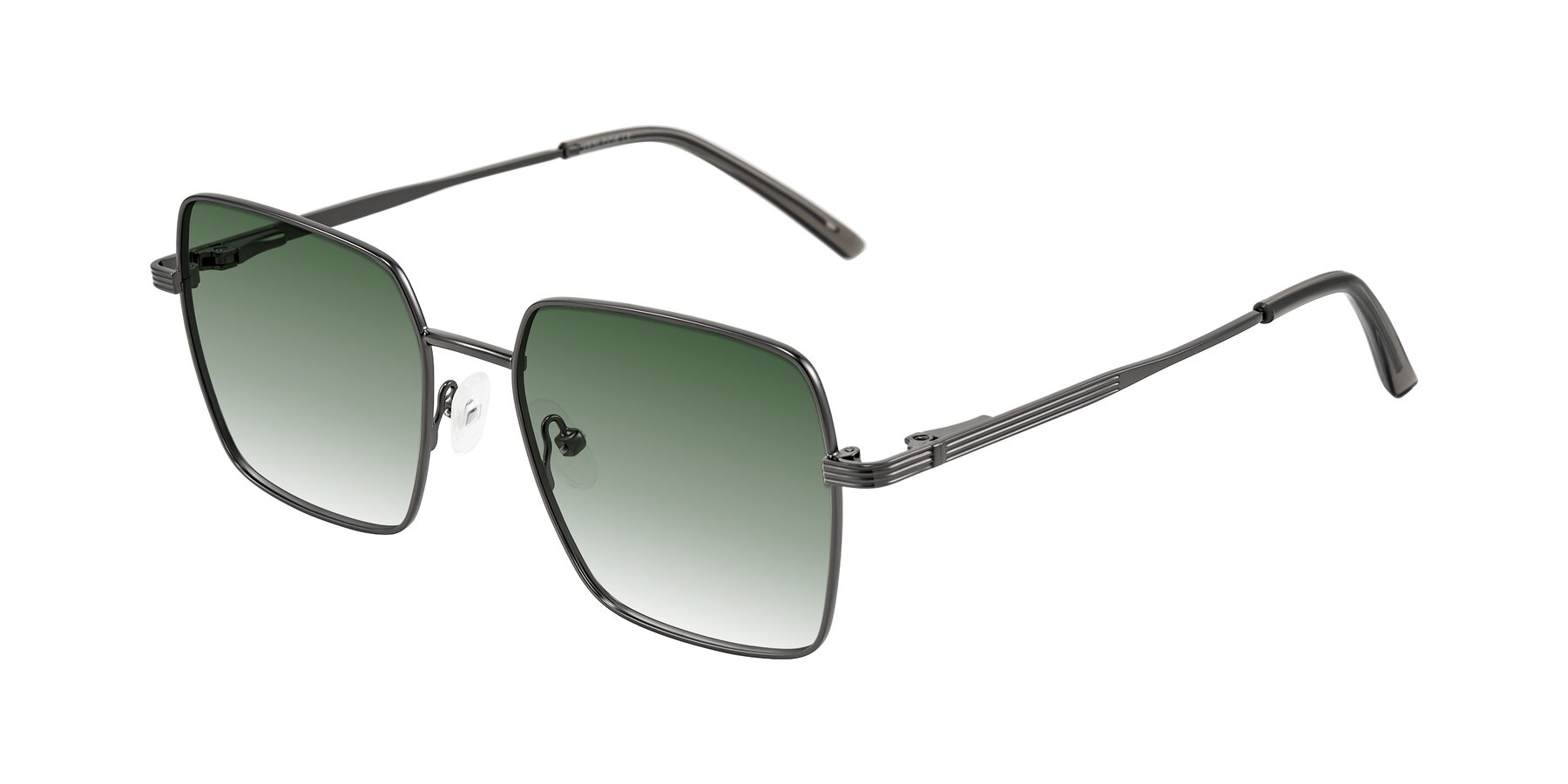 Angle of Grafton in Gunmetal with Green Gradient Lenses