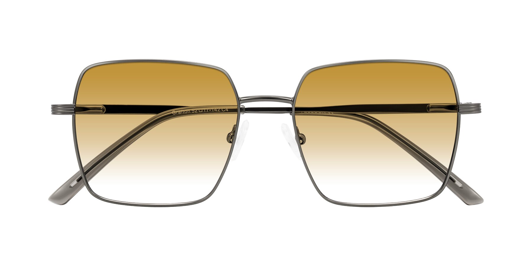 Folded Front of Grafton in Gunmetal with Champagne Gradient Lenses