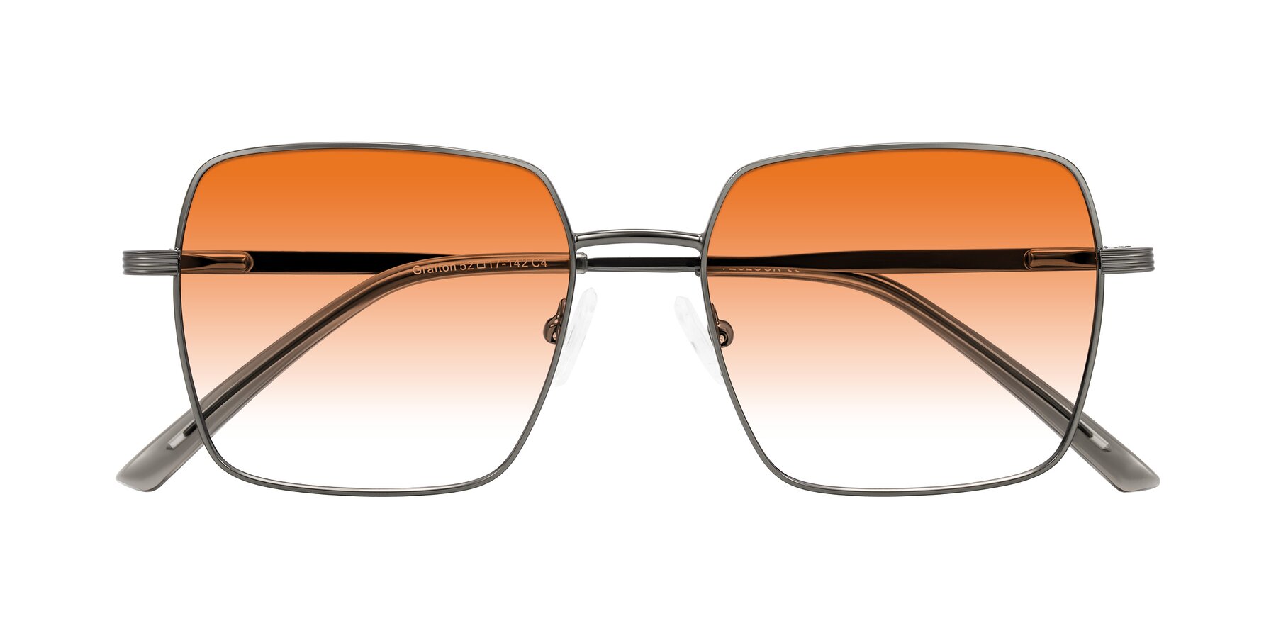 Folded Front of Grafton in Gunmetal with Orange Gradient Lenses