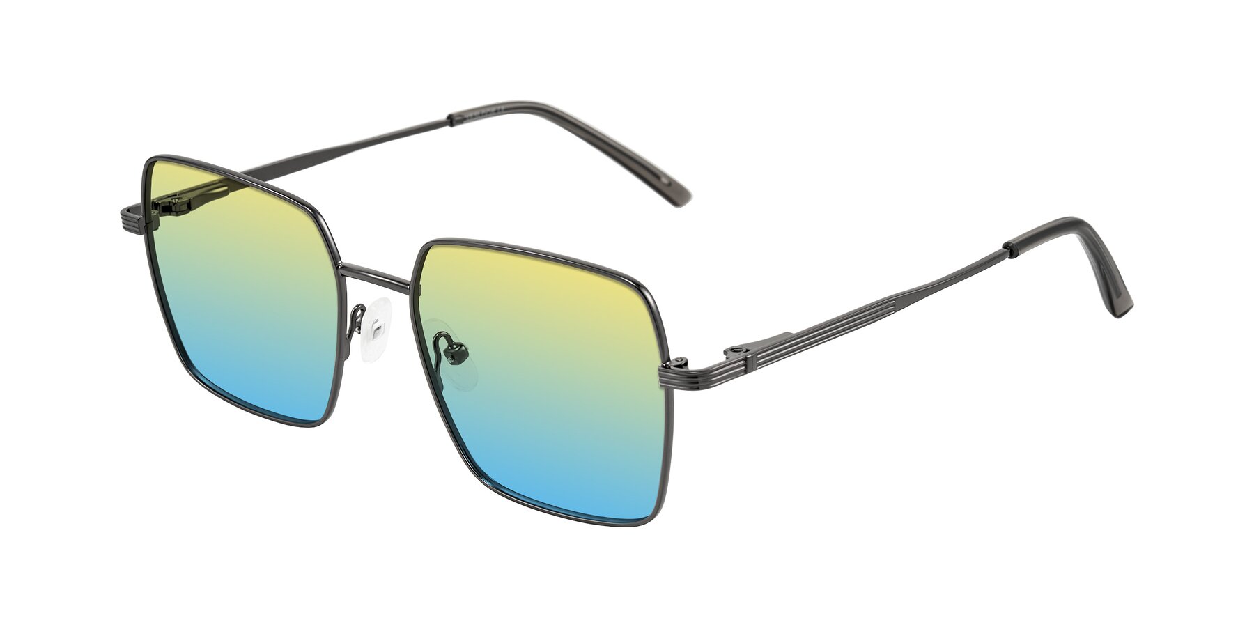 Angle of Grafton in Gunmetal with Yellow / Blue Gradient Lenses