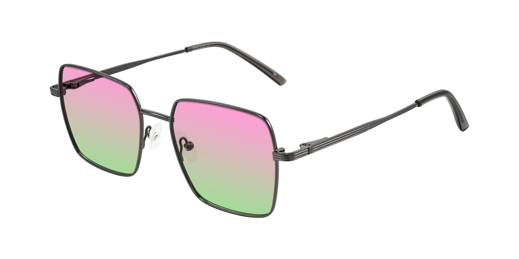 Angle of Grafton in Gunmetal with Pink / Green Gradient Lenses