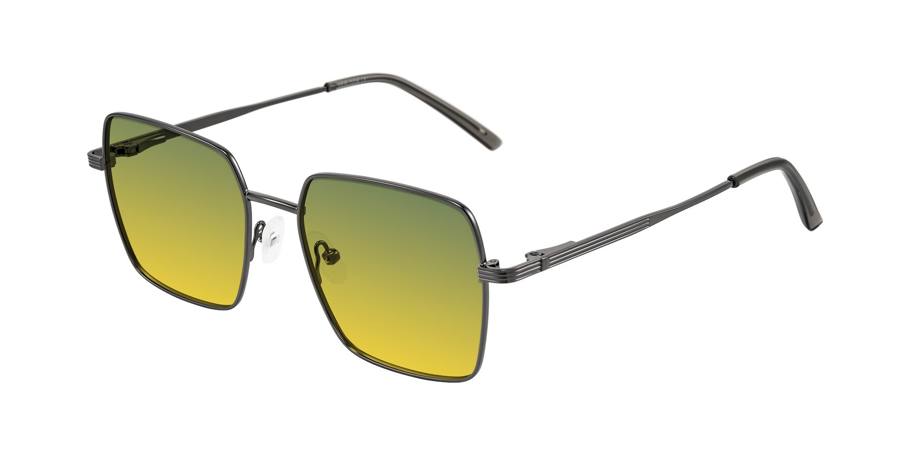 Angle of Grafton in Gunmetal with Green / Yellow Gradient Lenses