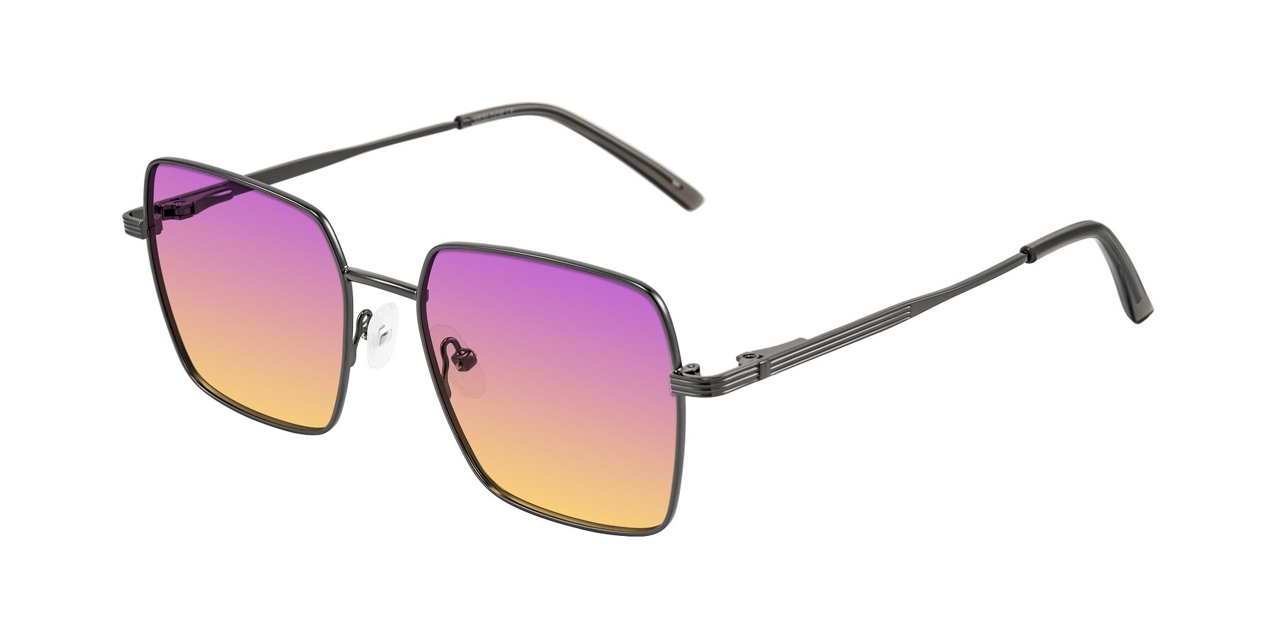 Angle of Grafton in Gunmetal with Purple / Yellow Gradient Lenses