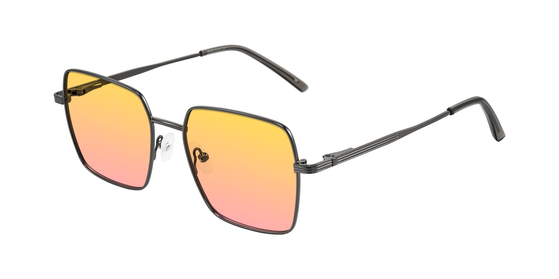 Angle of Grafton in Gunmetal with Yellow / Pink Gradient Lenses