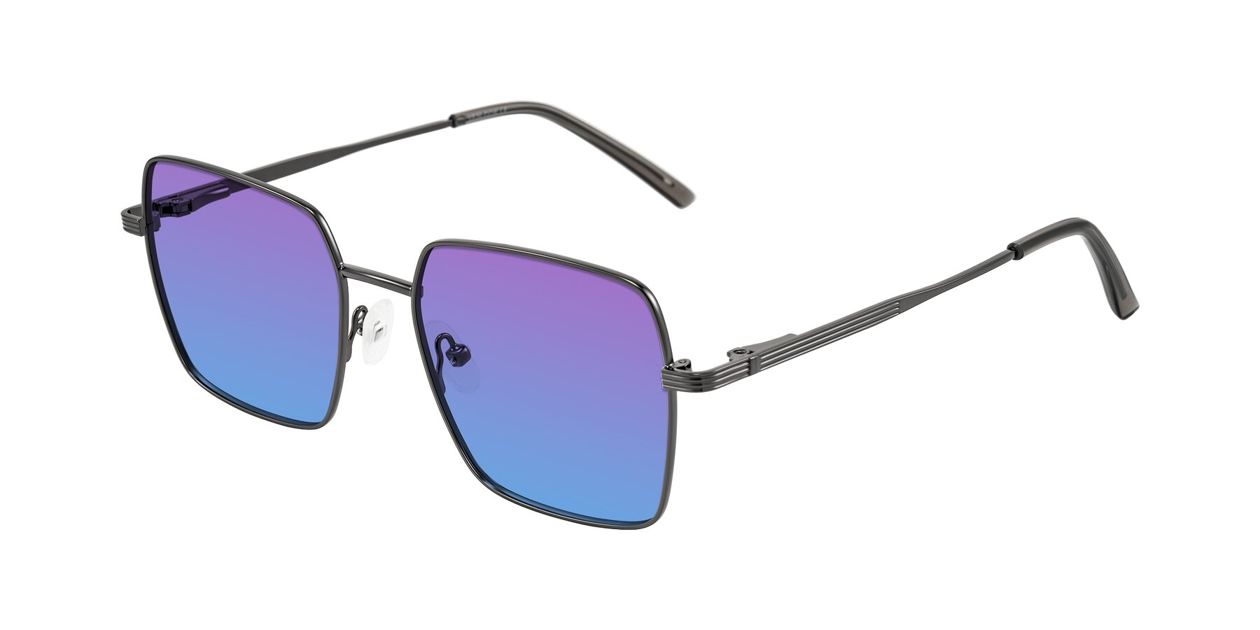 Angle of Grafton in Gunmetal with Purple / Blue Gradient Lenses