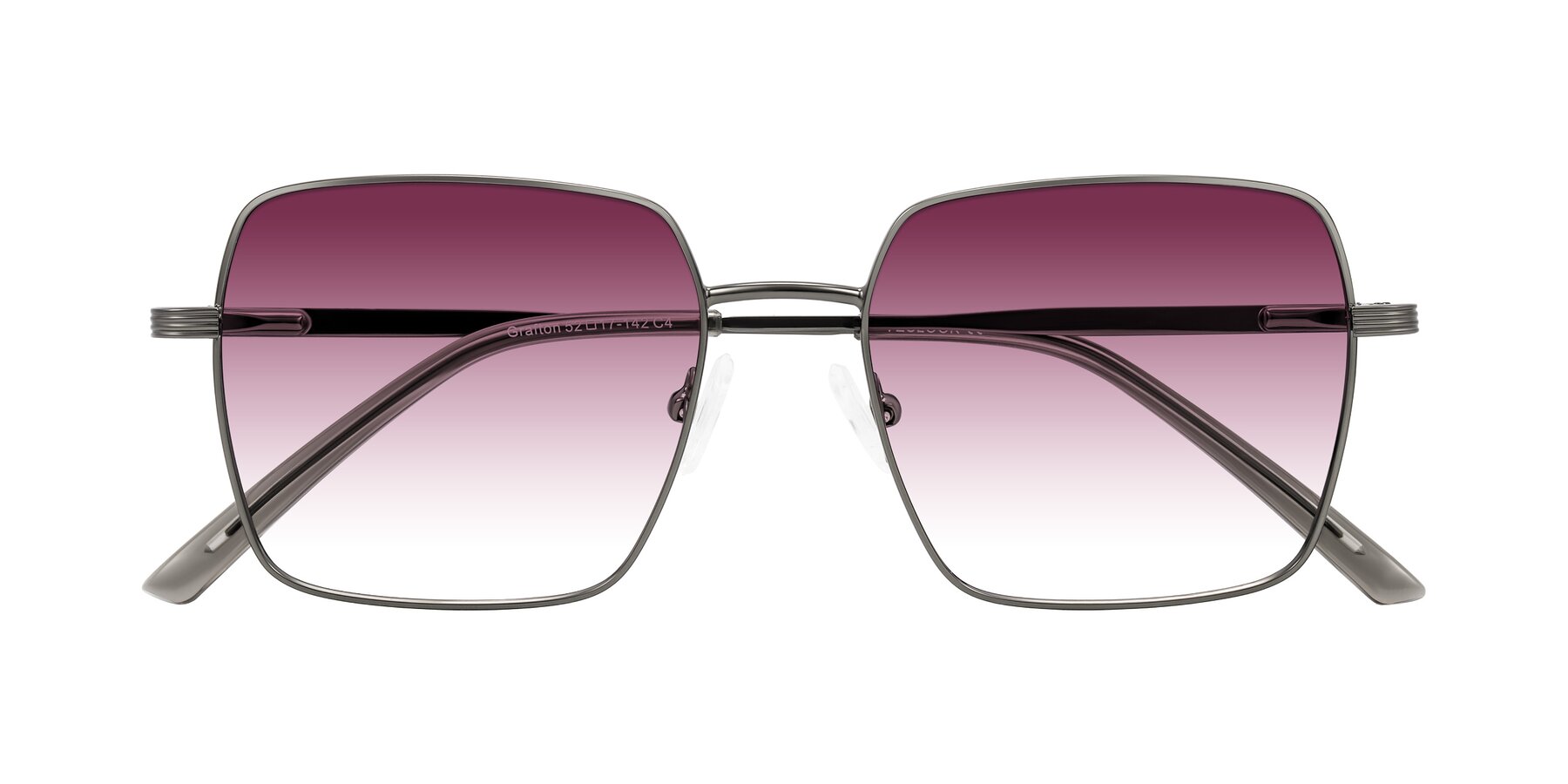 Folded Front of Grafton in Gunmetal with Wine Gradient Lenses