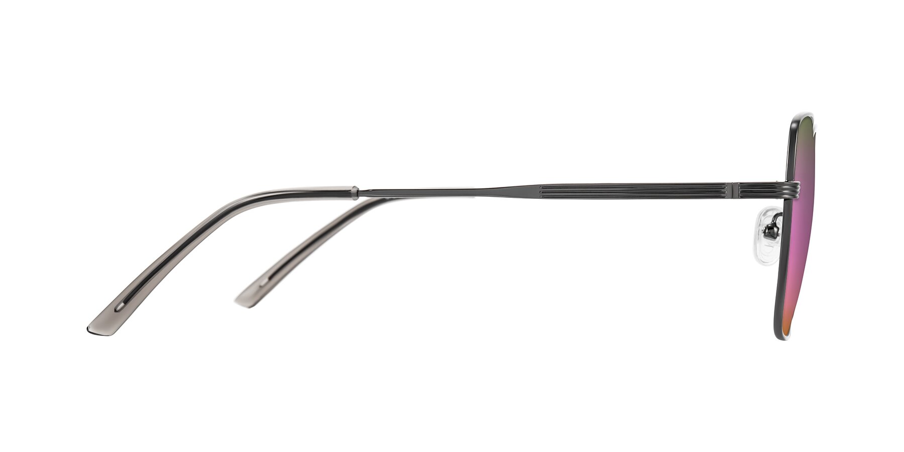 Side of Grafton in Gunmetal with Pink Mirrored Lenses