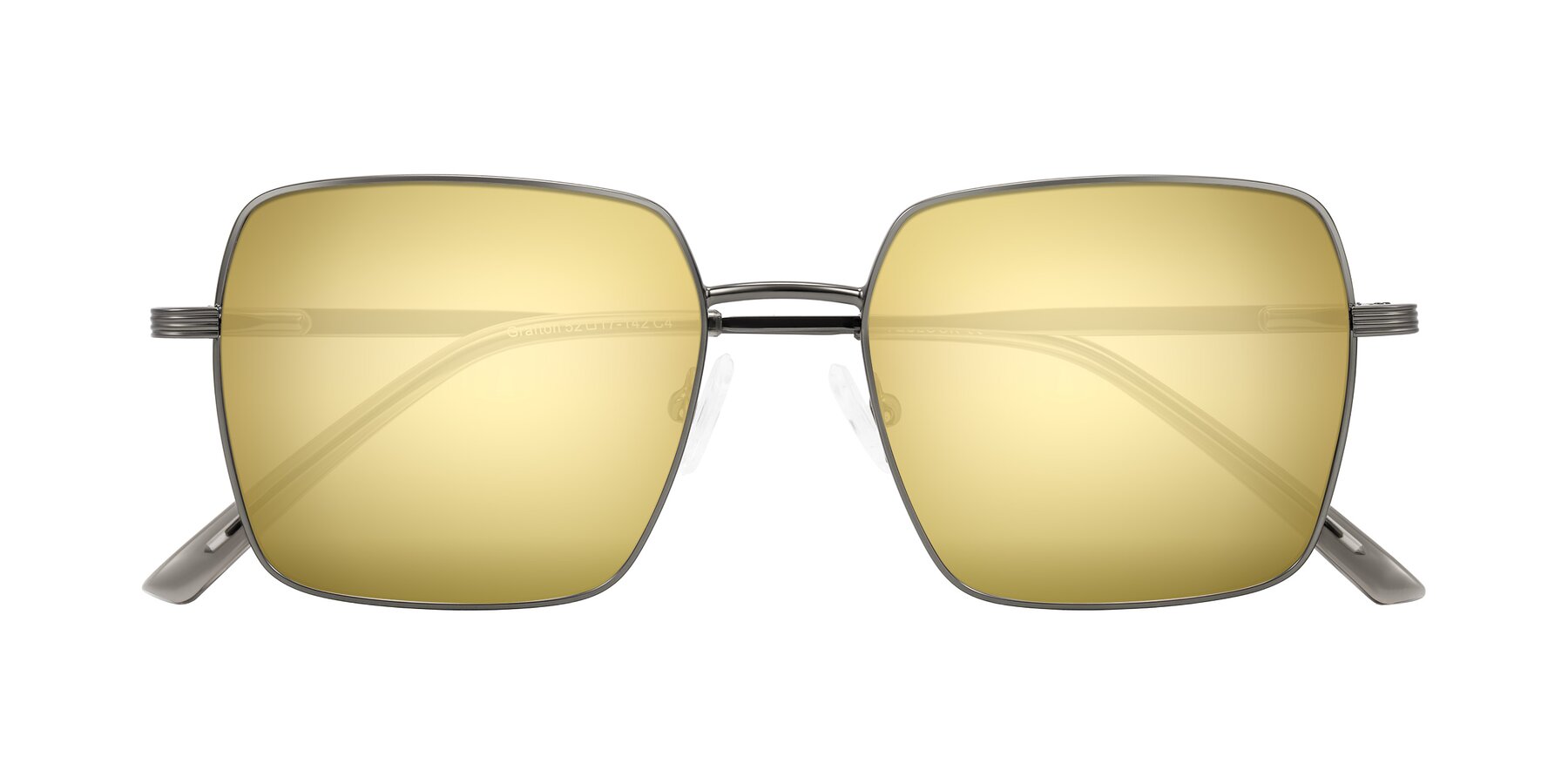 Folded Front of Grafton in Gunmetal with Gold Mirrored Lenses