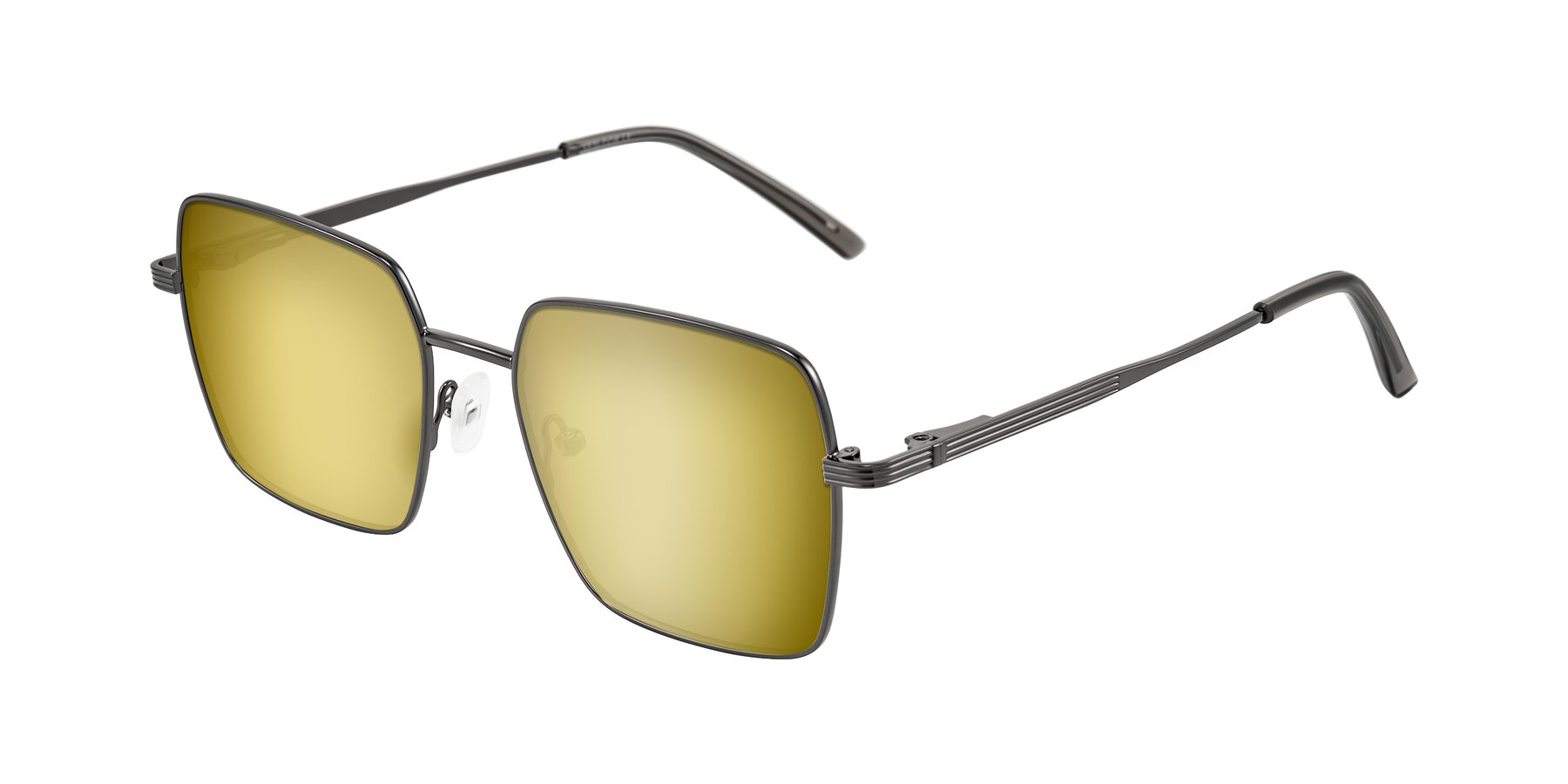 Angle of Grafton in Gunmetal with Gold Mirrored Lenses
