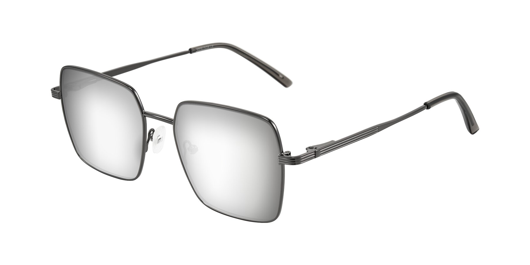 Angle of Grafton in Gunmetal with Silver Mirrored Lenses