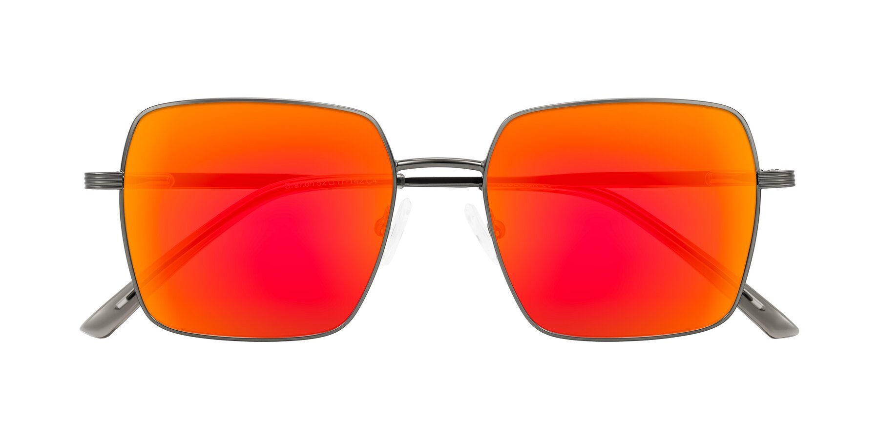 Folded Front of Grafton in Gunmetal with Red Gold Mirrored Lenses