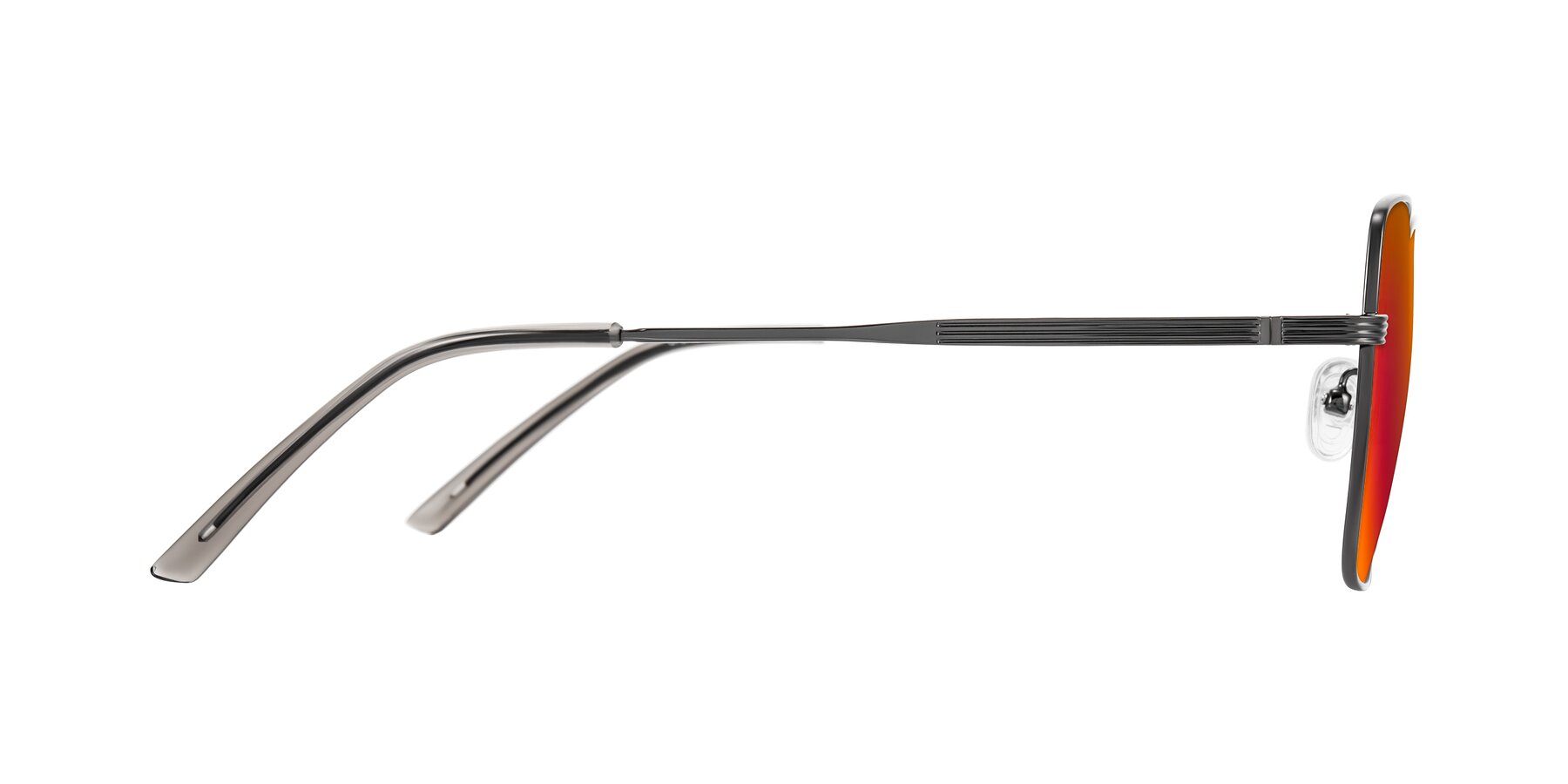 Side of Grafton in Gunmetal with Red Gold Mirrored Lenses