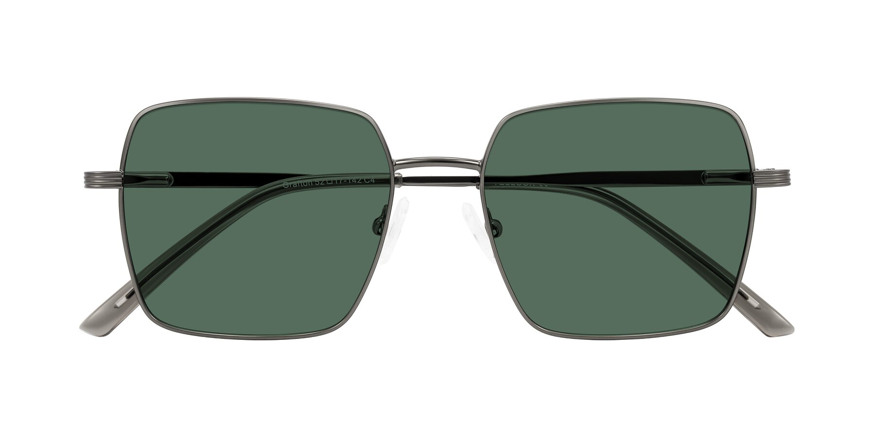 Folded Front of Grafton in Gunmetal with Green Polarized Lenses