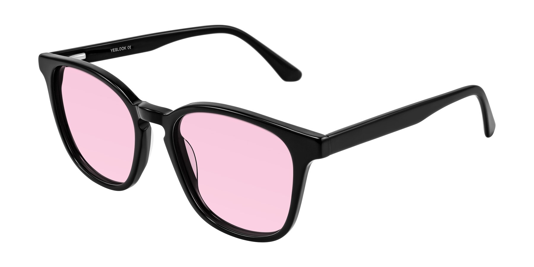 Angle of Finglas in Black with Light Pink Tinted Lenses
